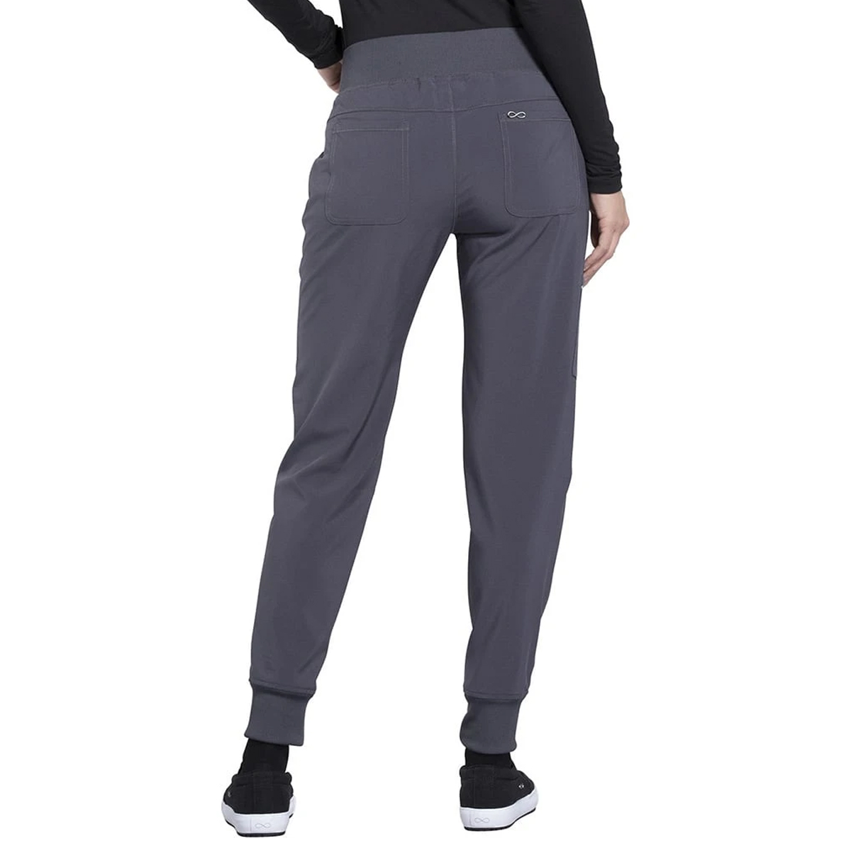 ave Women's Jogger-Style Scrub Pants Black Size XL Petite